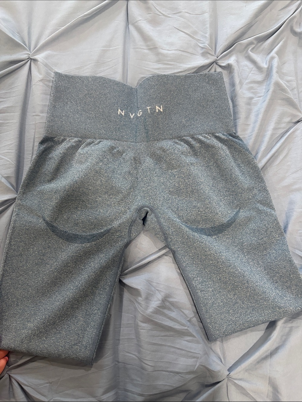 NVGTN High-Waist Gray Seamless Leggings - Picture 5 of 5